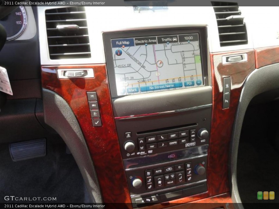 Ebony/Ebony Interior Controls for the 2011 Cadillac Escalade Hybrid AWD #48042305