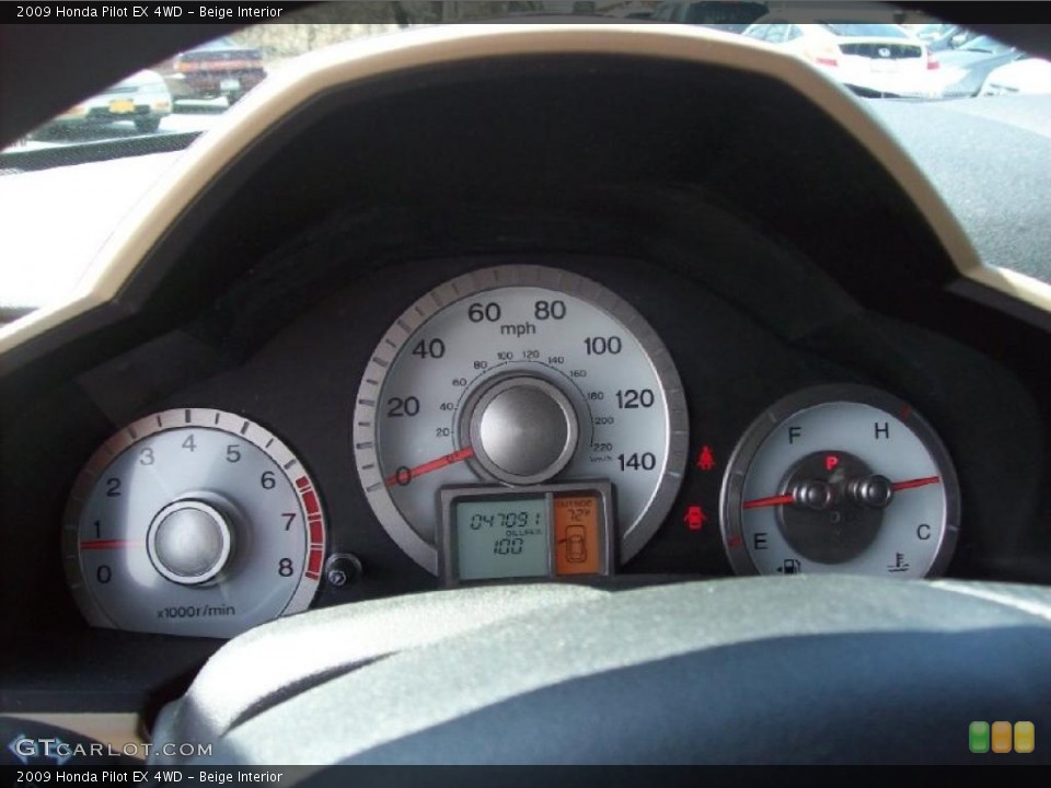 Beige Interior Gauges for the 2009 Honda Pilot EX 4WD #48044757