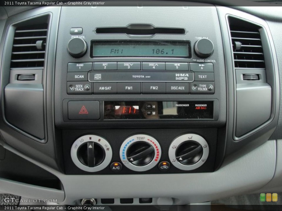 Graphite Gray Interior Controls for the 2011 Toyota Tacoma Regular Cab #48049322
