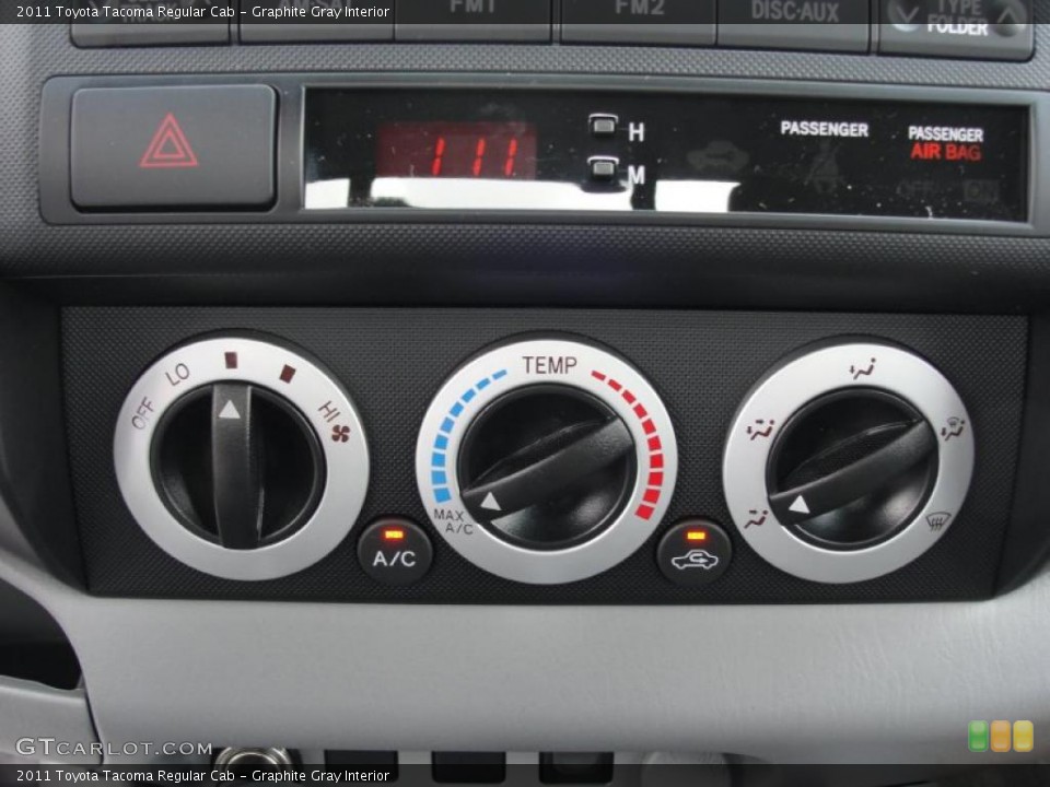 Graphite Gray Interior Controls for the 2011 Toyota Tacoma Regular Cab #48049364