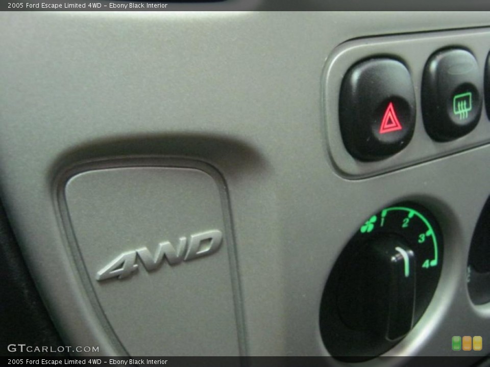 Ebony Black Interior Controls for the 2005 Ford Escape Limited 4WD #48051269