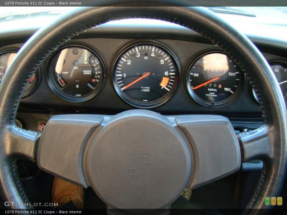 Black Interior Steering Wheel for the 1978 Porsche 911 SC Coupe #48054227