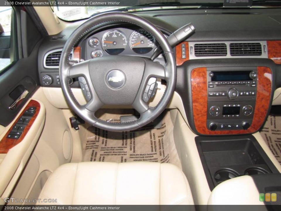 Ebony/Light Cashmere Interior Dashboard for the 2008 Chevrolet Avalanche LTZ 4x4 #48055988