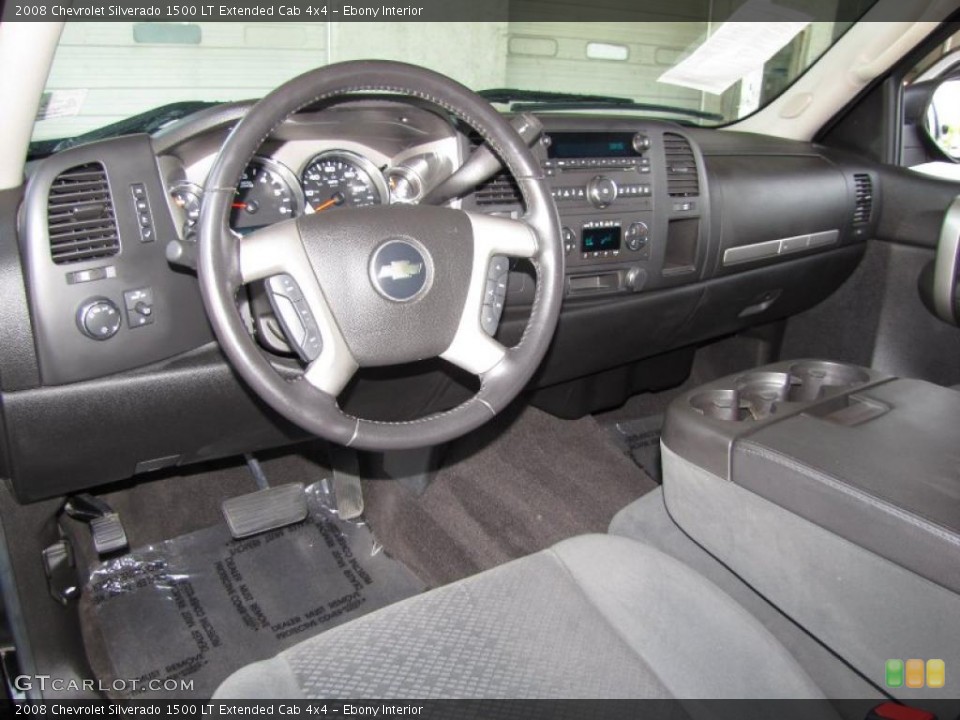 Ebony Interior Prime Interior for the 2008 Chevrolet Silverado 1500 LT Extended Cab 4x4 #48056861