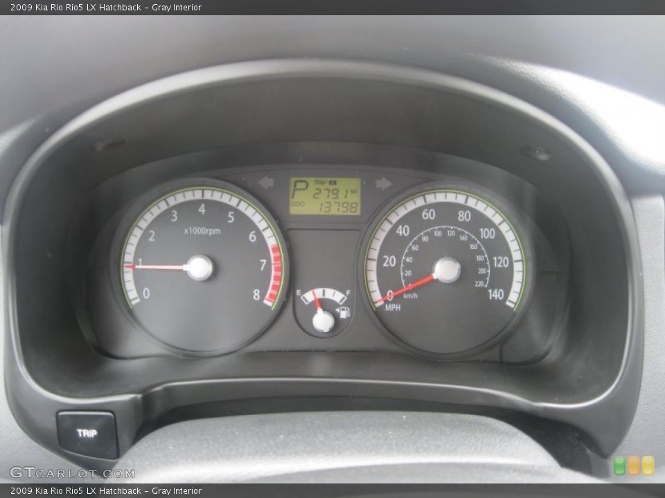 Gray Interior Gauges for the 2009 Kia Rio Rio5 LX Hatchback #48057034