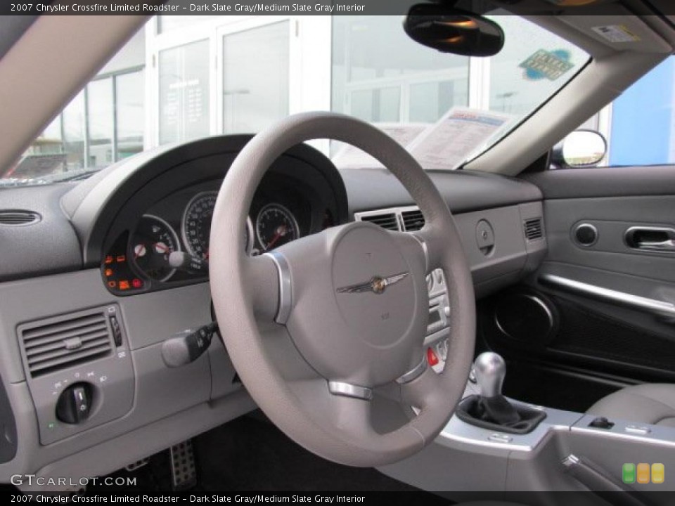 Dark Slate Gray/Medium Slate Gray Interior Steering Wheel for the 2007 Chrysler Crossfire Limited Roadster #48057104