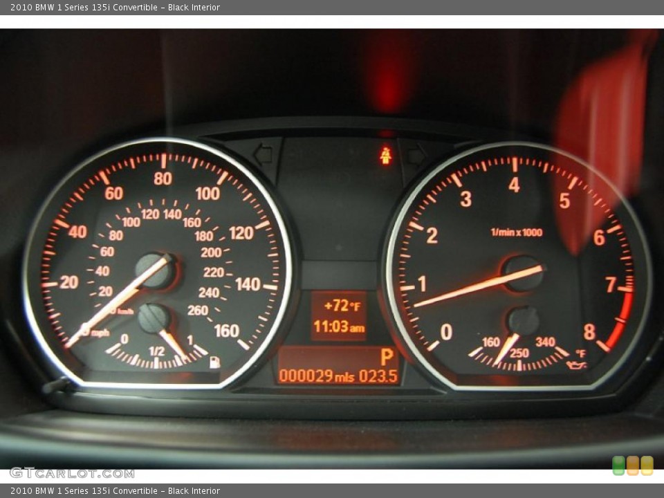 Black Interior Gauges for the 2010 BMW 1 Series 135i Convertible #48057175