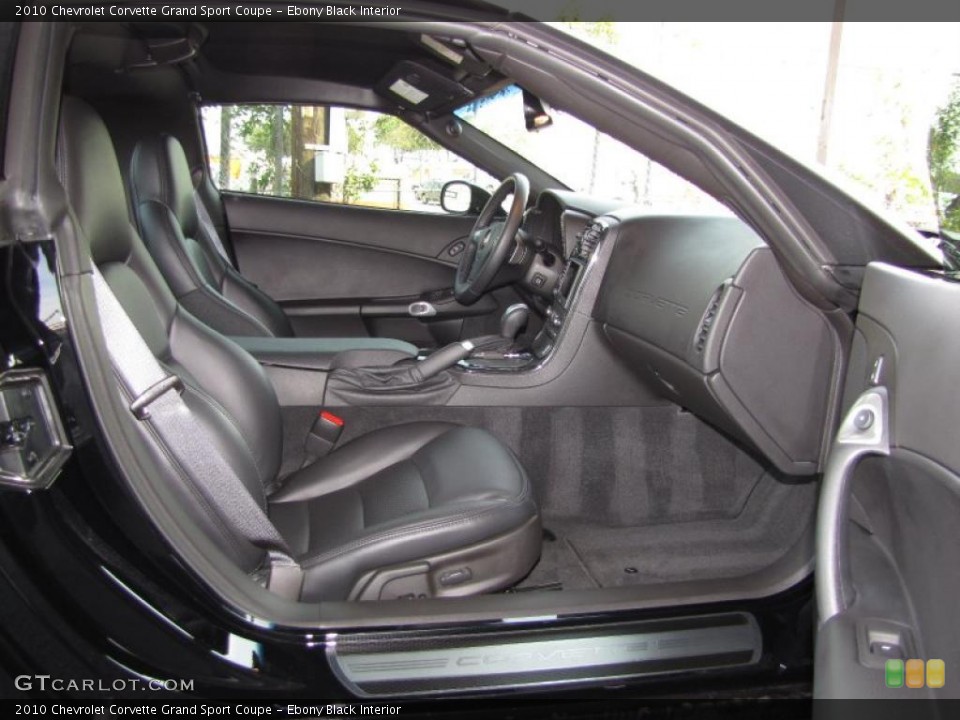 Ebony Black Interior Photo for the 2010 Chevrolet Corvette Grand Sport Coupe #48057683