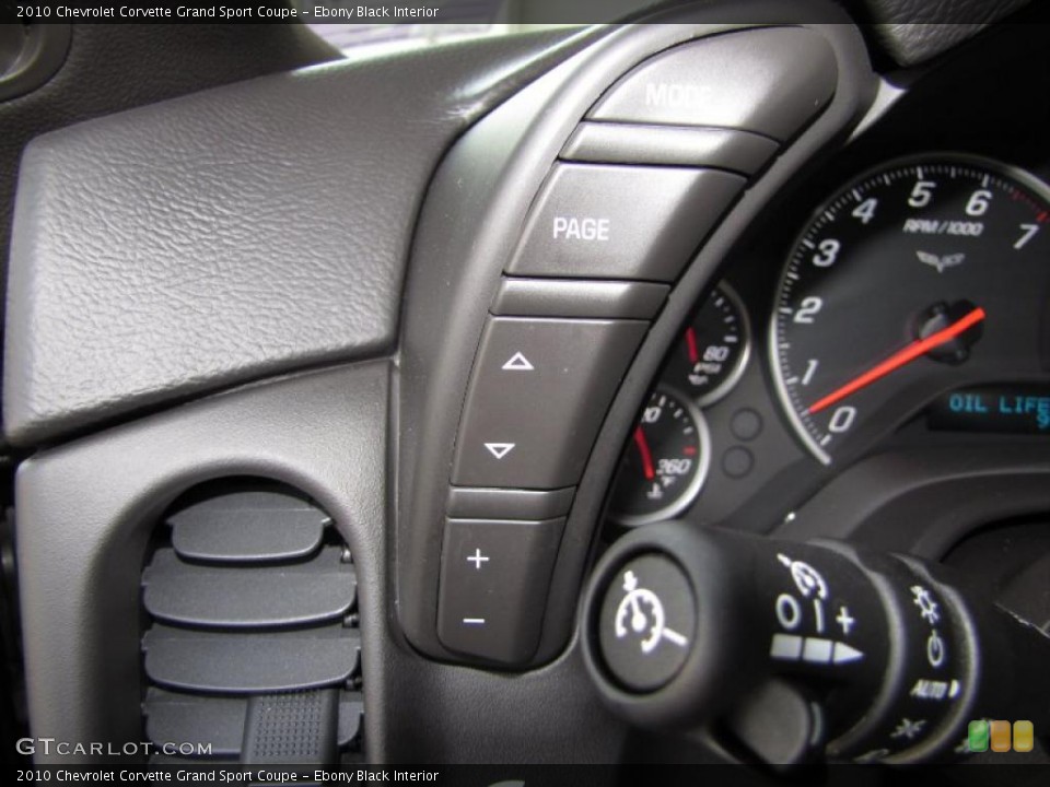 Ebony Black Interior Controls for the 2010 Chevrolet Corvette Grand Sport Coupe #48057743
