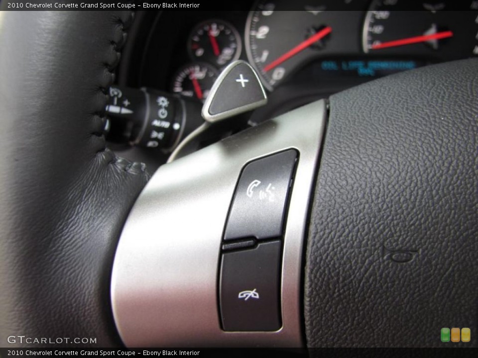 Ebony Black Interior Controls for the 2010 Chevrolet Corvette Grand Sport Coupe #48057758