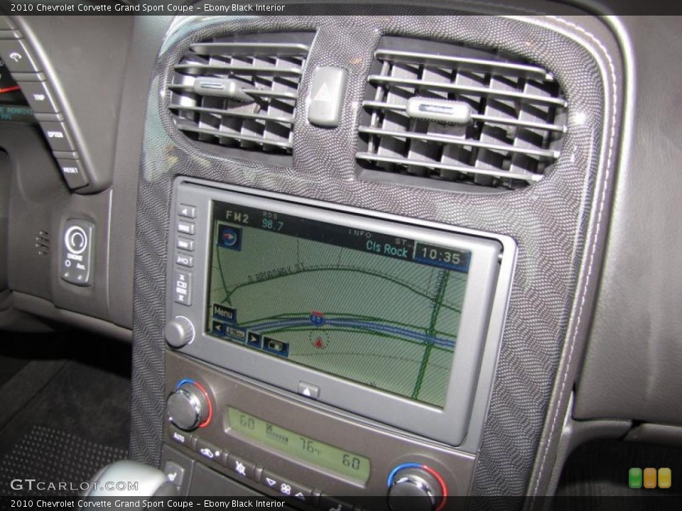 Ebony Black Interior Navigation for the 2010 Chevrolet Corvette Grand Sport Coupe #48057824