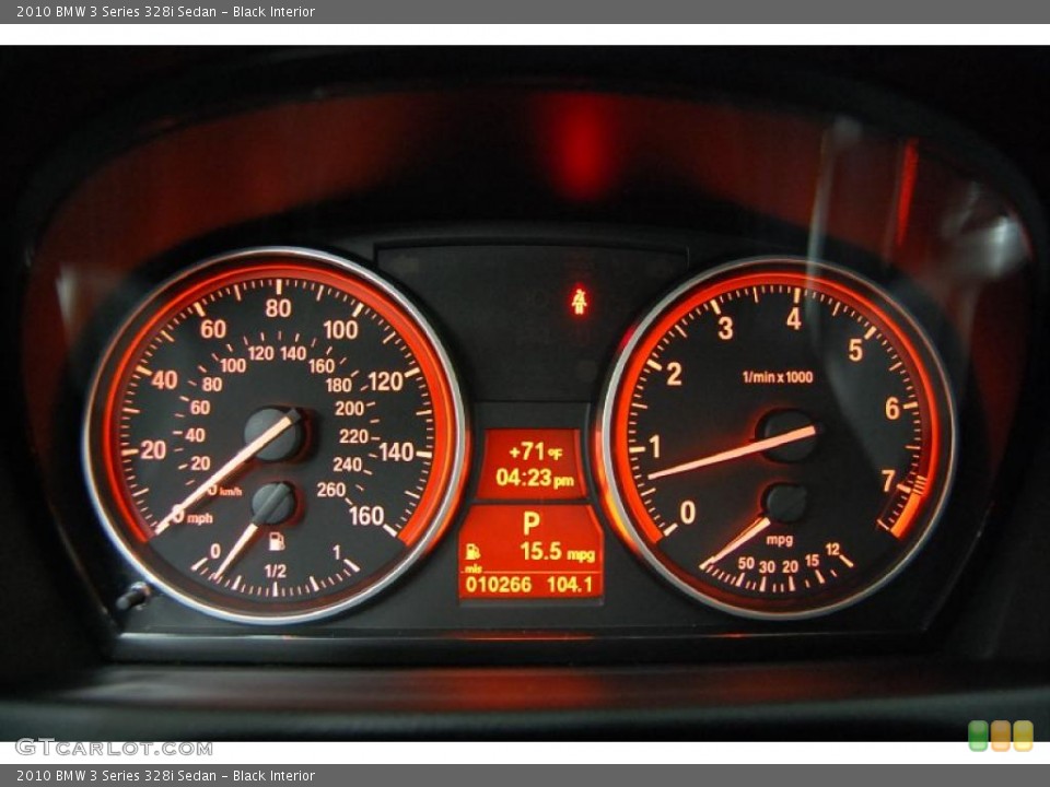 Black Interior Gauges for the 2010 BMW 3 Series 328i Sedan #48058022