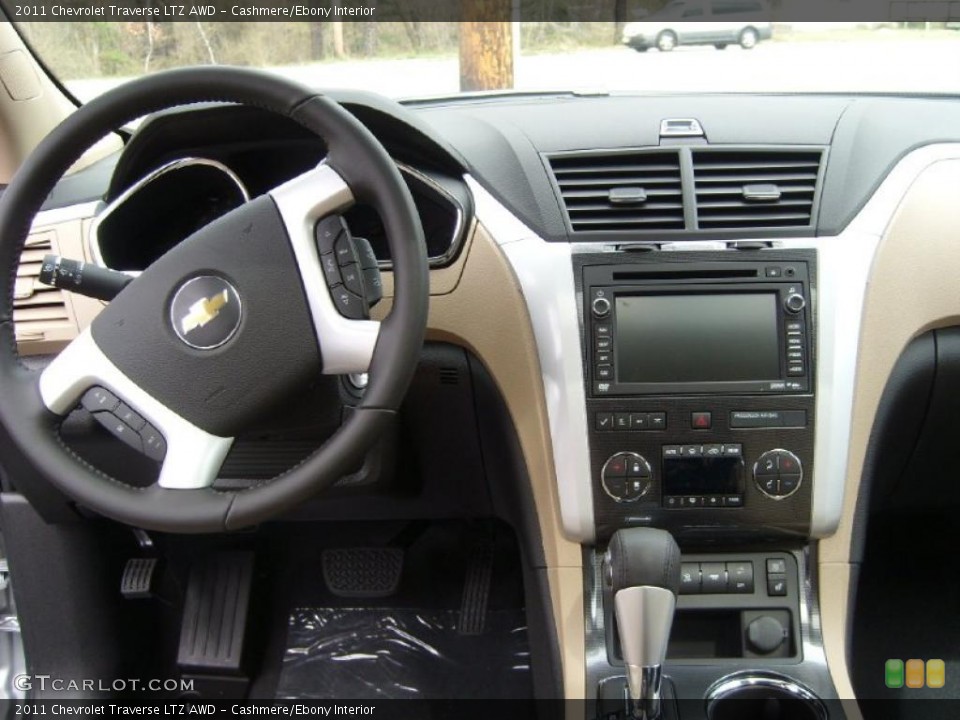 Cashmere/Ebony Interior Dashboard for the 2011 Chevrolet Traverse LTZ AWD #48062357