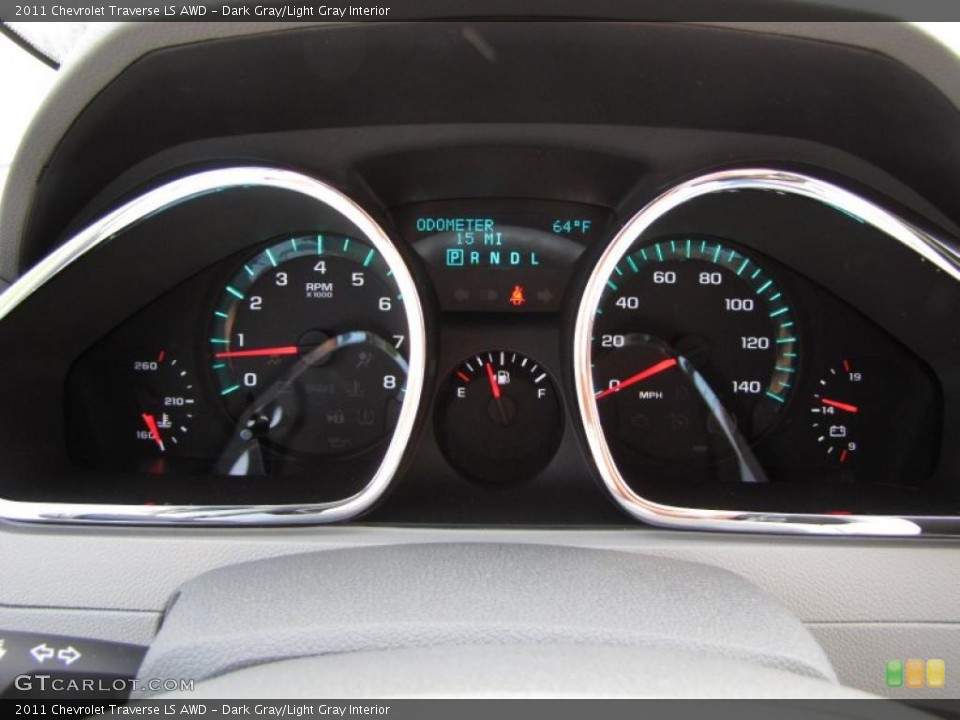 Dark Gray/Light Gray Interior Gauges for the 2011 Chevrolet Traverse LS AWD #48062516