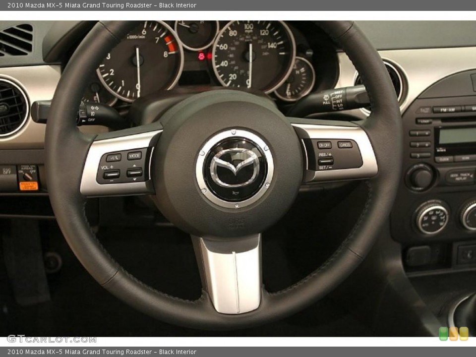 Black Interior Steering Wheel for the 2010 Mazda MX-5 Miata Grand Touring Roadster #48065561