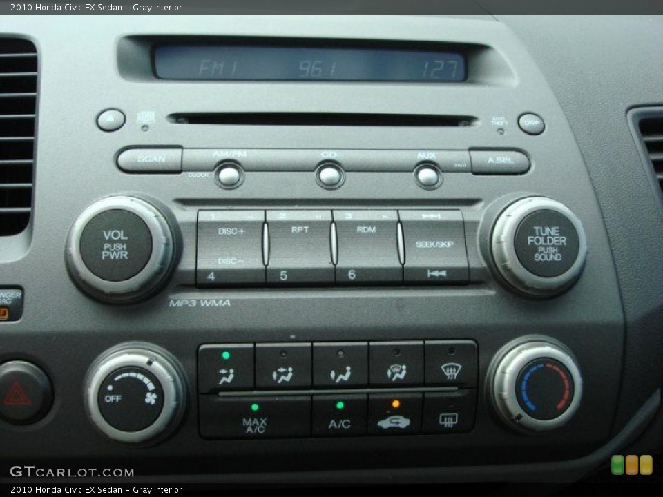 Gray Interior Controls for the 2010 Honda Civic EX Sedan #48066335