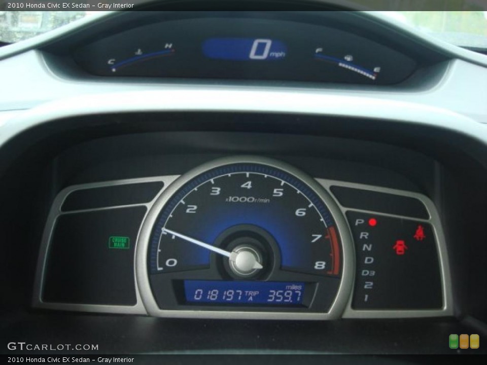 Gray Interior Gauges for the 2010 Honda Civic EX Sedan #48066383