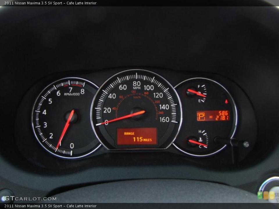 Cafe Latte Interior Gauges for the 2011 Nissan Maxima 3.5 SV Sport #48066836