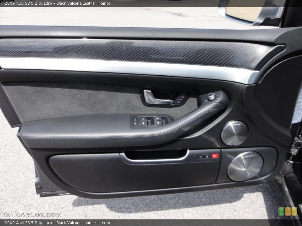 Black Valcona Leather Interior Door Panel for the 2009 Audi S8 5.2 quattro #48067934