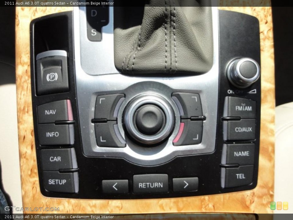 Cardamom Beige Interior Controls for the 2011 Audi A6 3.0T quattro Sedan #48068822