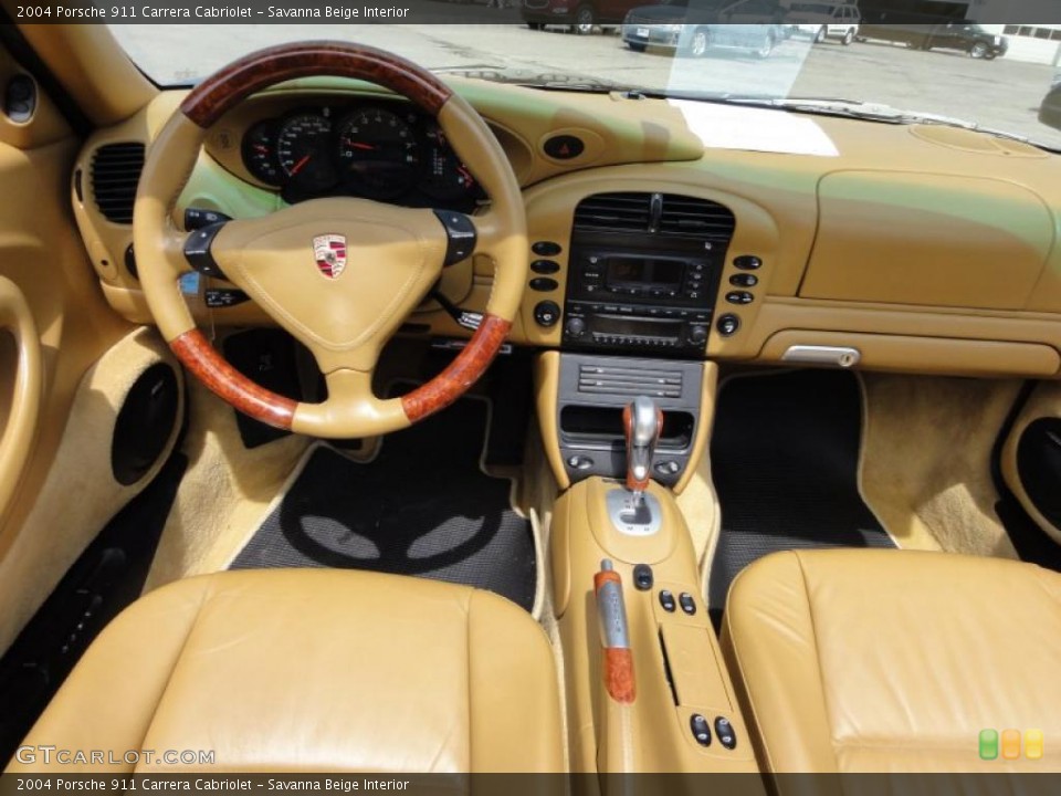 Savanna Beige Interior Dashboard for the 2004 Porsche 911 Carrera Cabriolet #48071951