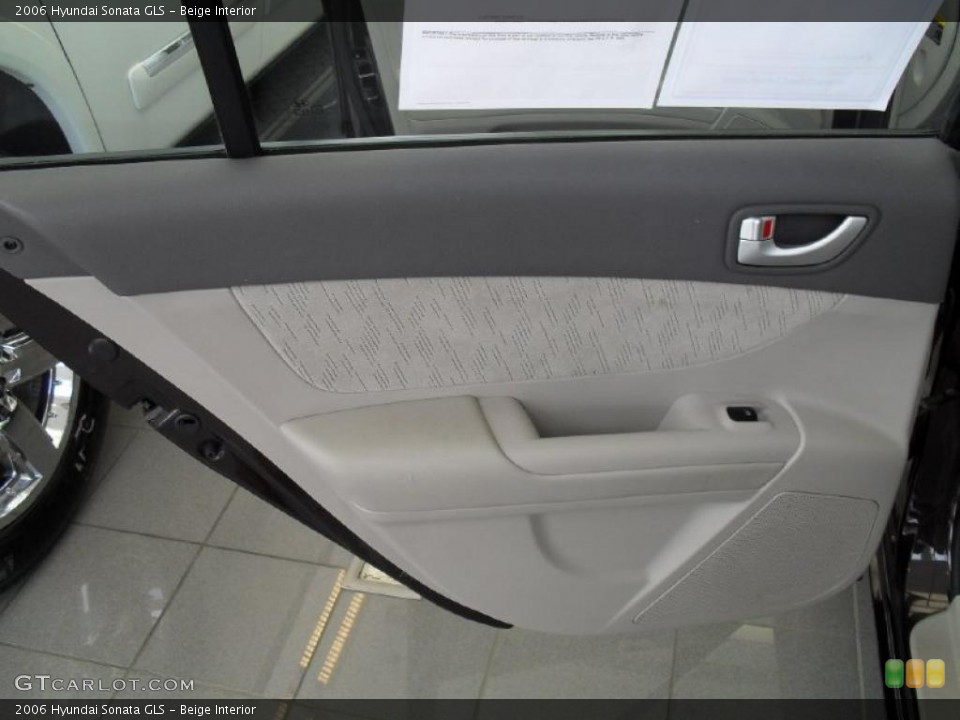 Beige Interior Door Panel for the 2006 Hyundai Sonata GLS #48076065