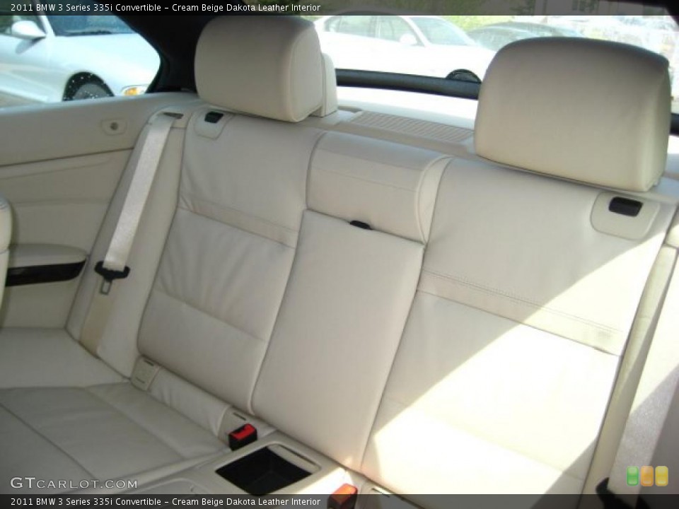 Cream Beige Dakota Leather Interior Photo for the 2011 BMW 3 Series 335i Convertible #48076425