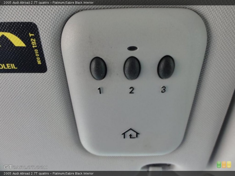 Platinum/Sabre Black Interior Controls for the 2005 Audi Allroad 2.7T quattro #48077256