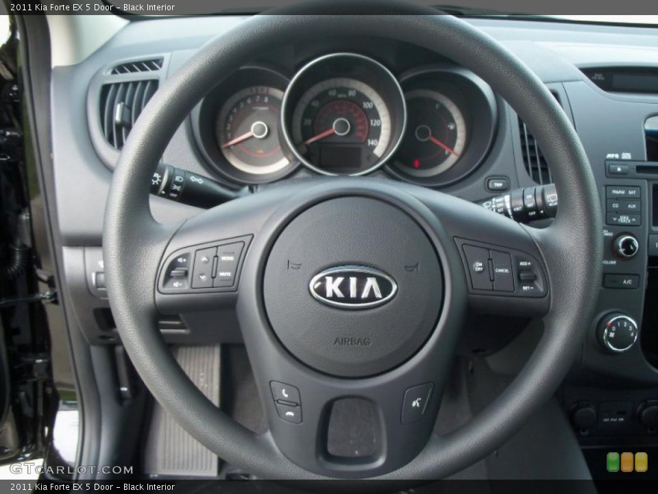 Black Interior Steering Wheel for the 2011 Kia Forte EX 5 Door #48078504