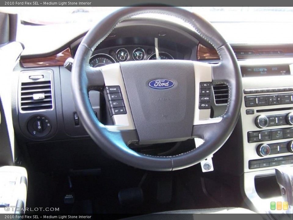 Medium Light Stone Interior Steering Wheel for the 2010 Ford Flex SEL #48078740