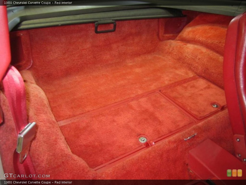 Red Interior Trunk For The 1980 Chevrolet Corvette Coupe