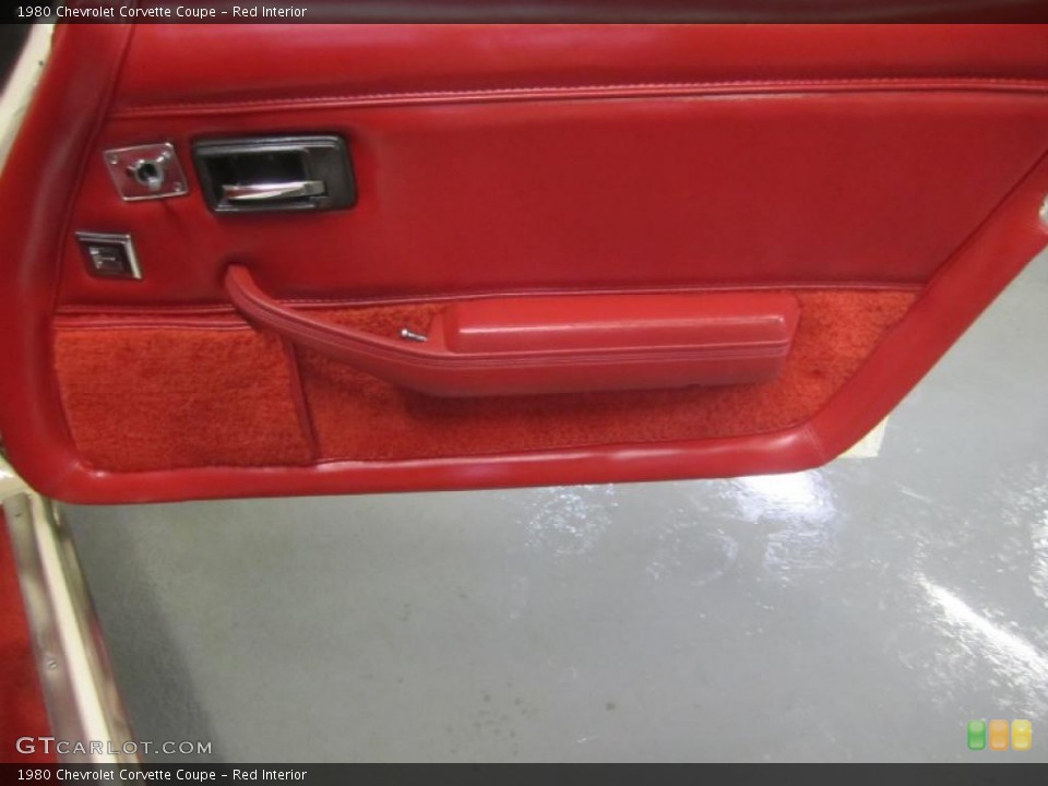 Red Interior Door Panel for the 1980 Chevrolet Corvette Coupe #48088221