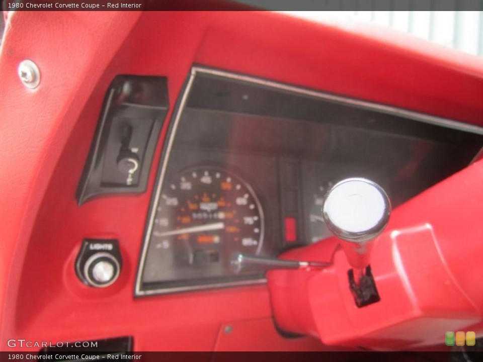 Red Interior Controls for the 1980 Chevrolet Corvette Coupe #48088242