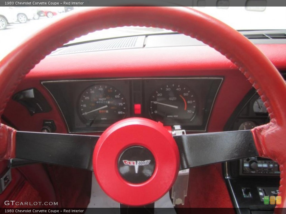 Red Interior Gauges for the 1980 Chevrolet Corvette Coupe #48088254