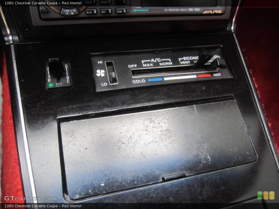 Red Interior Controls for the 1980 Chevrolet Corvette Coupe #48088278