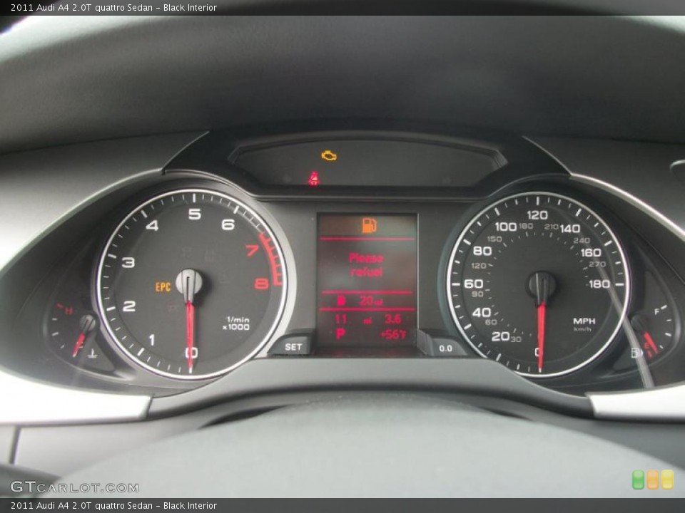 Black Interior Gauges for the 2011 Audi A4 2.0T quattro Sedan #48089880