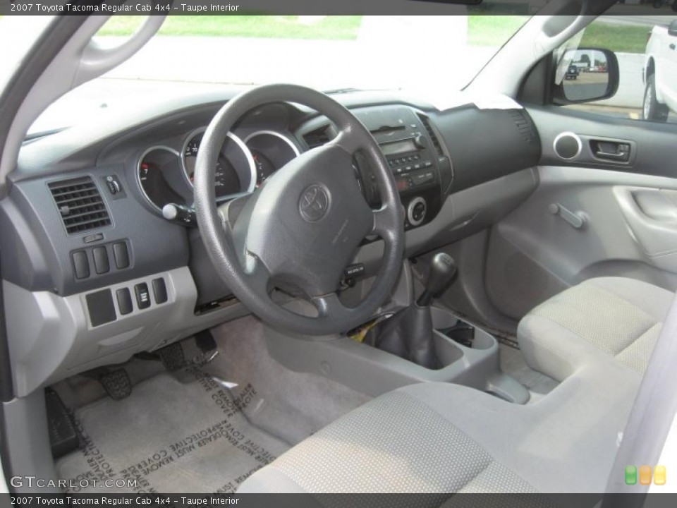 Taupe Interior Photo for the 2007 Toyota Tacoma Regular Cab 4x4 #48089904