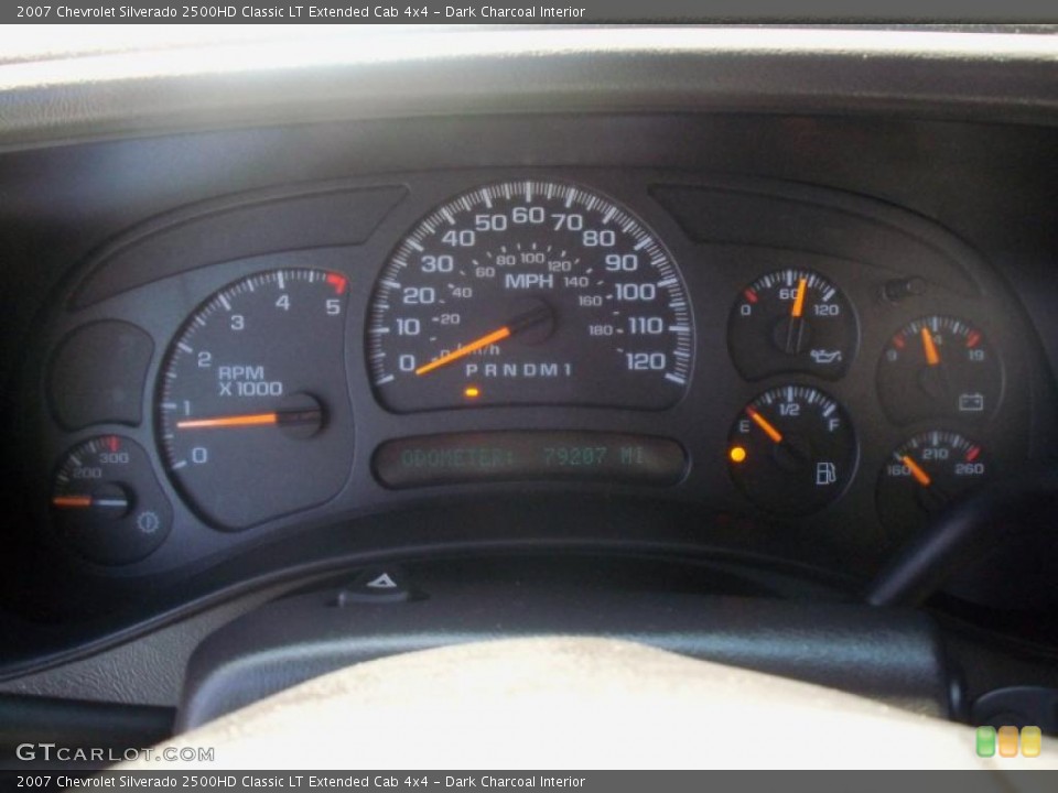 Dark Charcoal Interior Gauges for the 2007 Chevrolet Silverado 2500HD Classic LT Extended Cab 4x4 #48092859