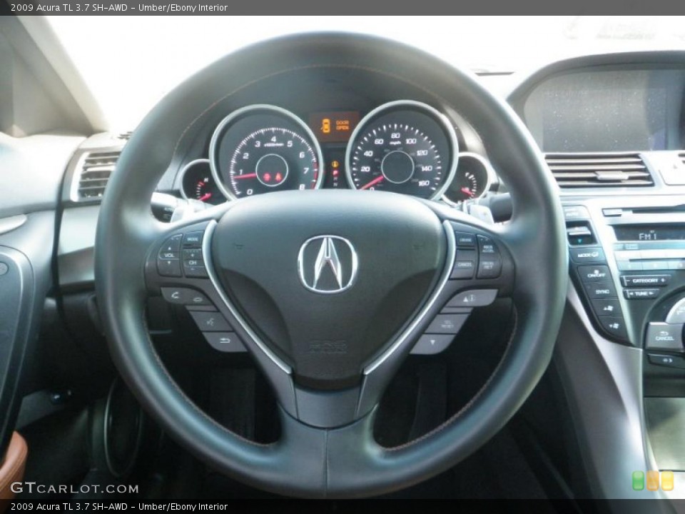 Umber/Ebony Interior Steering Wheel for the 2009 Acura TL 3.7 SH-AWD #48094188