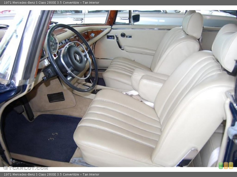Tan Interior Photo for the 1971 Mercedes-Benz S Class 280SE 3.5 Convertible #48096178