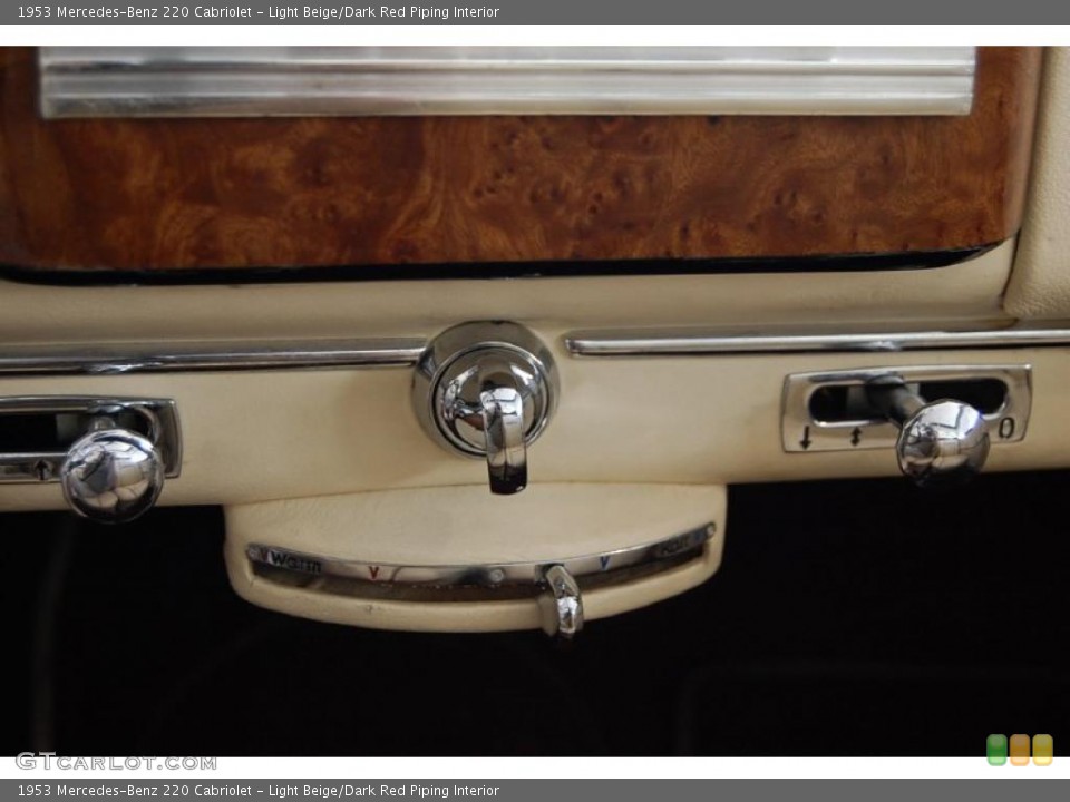 Light Beige/Dark Red Piping Interior Controls for the 1953 Mercedes-Benz 220 Cabriolet #48096481