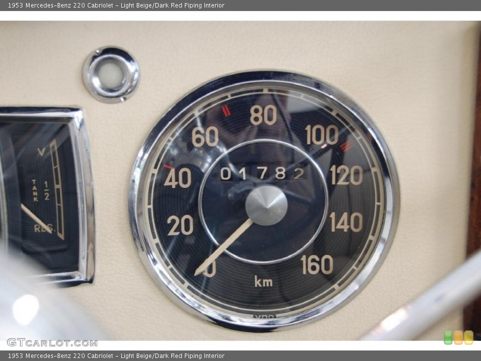 Light Beige/Dark Red Piping Interior Gauges for the 1953 Mercedes-Benz 220 Cabriolet #48096487