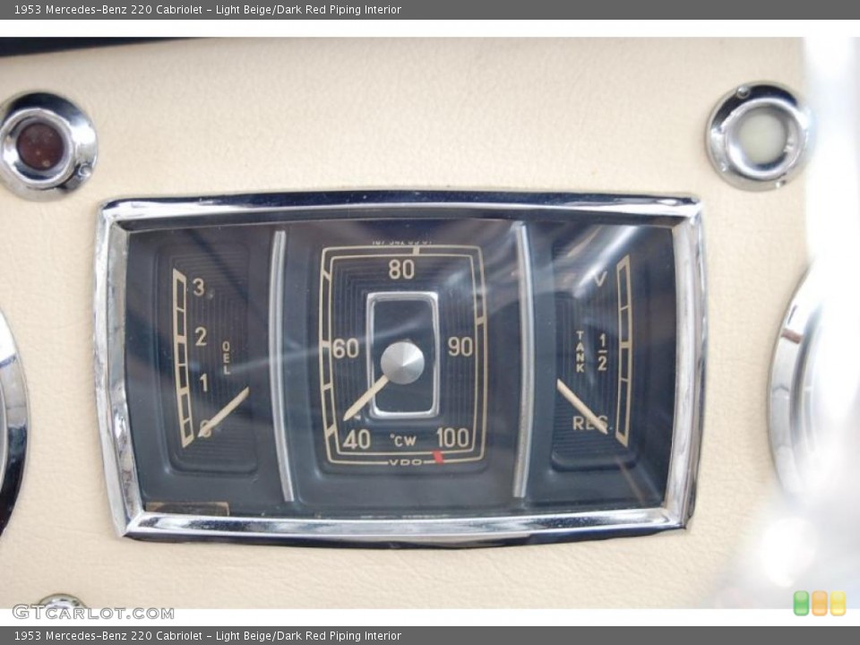 Light Beige/Dark Red Piping Interior Gauges for the 1953 Mercedes-Benz 220 Cabriolet #48096493