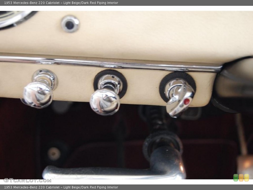 Light Beige/Dark Red Piping Interior Controls for the 1953 Mercedes-Benz 220 Cabriolet #48096505