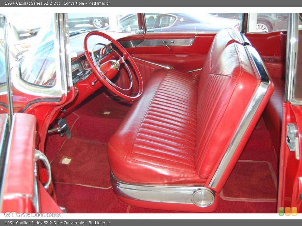 Red Interior Photo for the 1954 Cadillac Series 62 2 Door Convertible #48096553