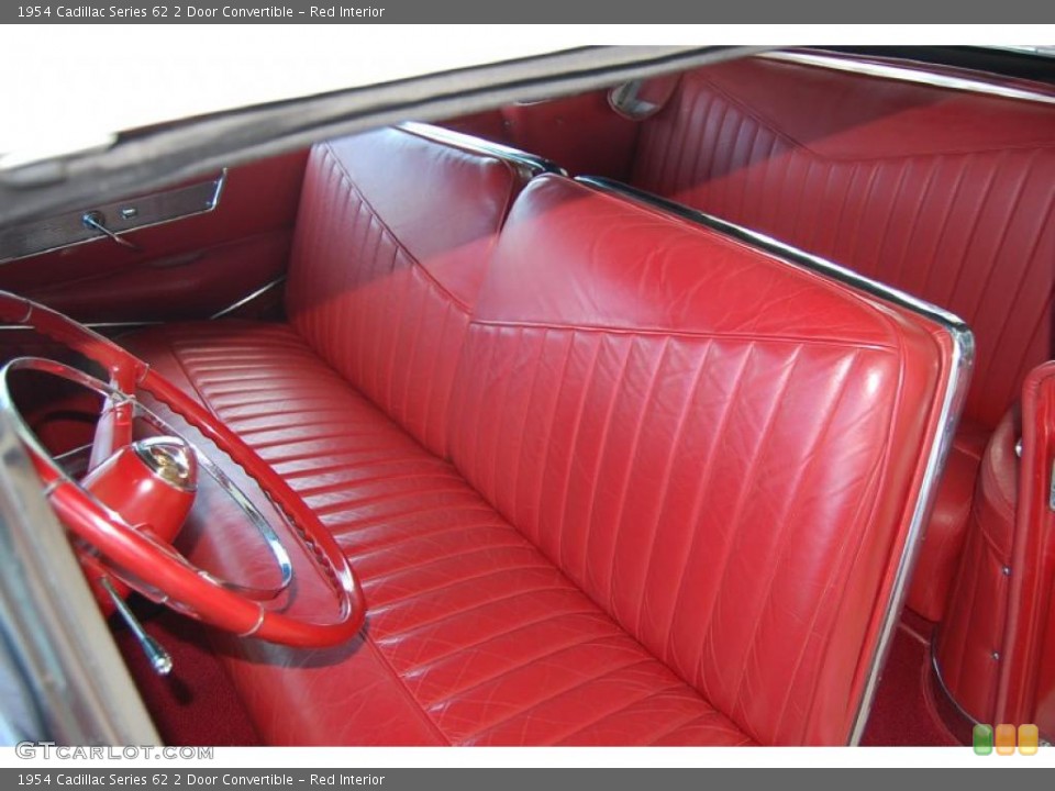 Red Interior Photo for the 1954 Cadillac Series 62 2 Door Convertible #48096559