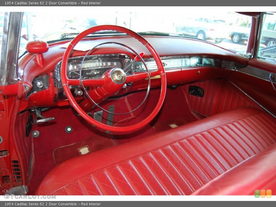 Red Interior Prime Interior for the 1954 Cadillac Series 62 2 Door Convertible #48096565