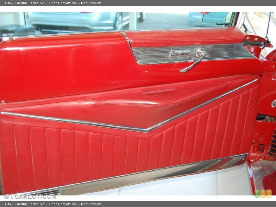 Red Interior Door Panel for the 1954 Cadillac Series 62 2 Door Convertible #48096571