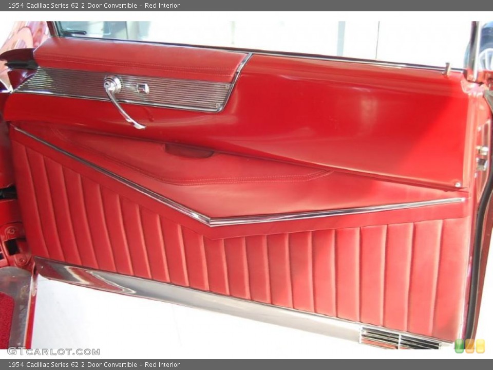 Red Interior Door Panel for the 1954 Cadillac Series 62 2 Door Convertible #48096595