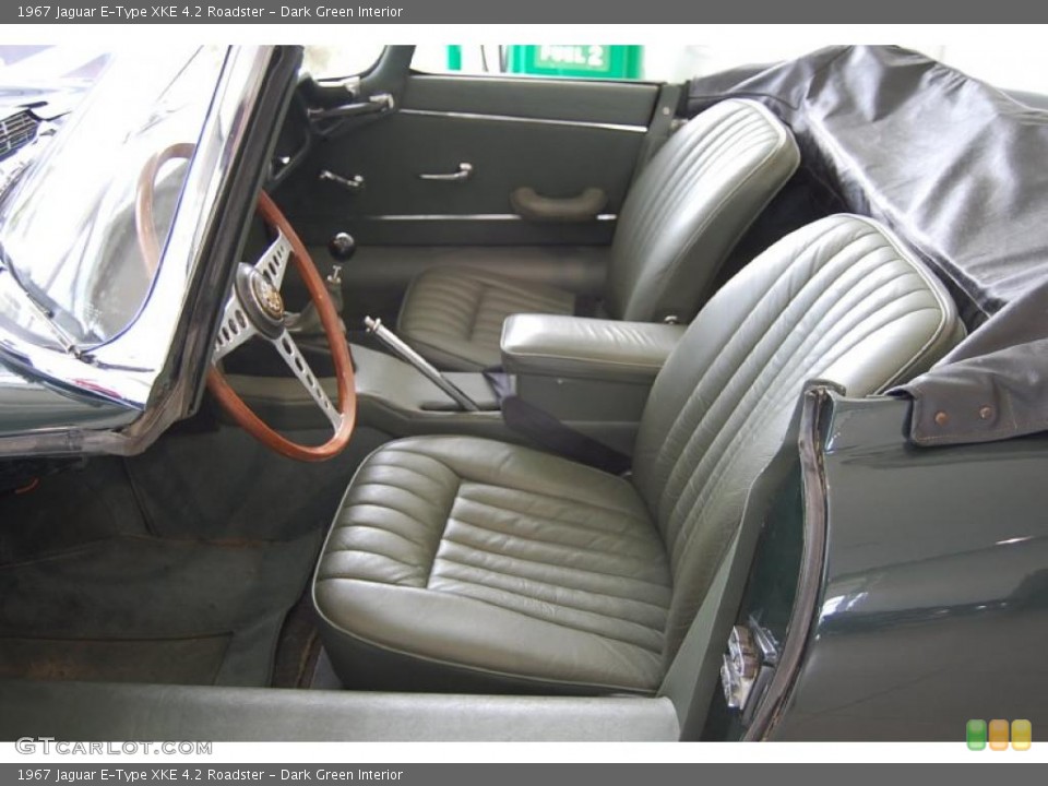 Dark Green Interior Photo for the 1967 Jaguar E-Type XKE 4.2 Roadster #48096640